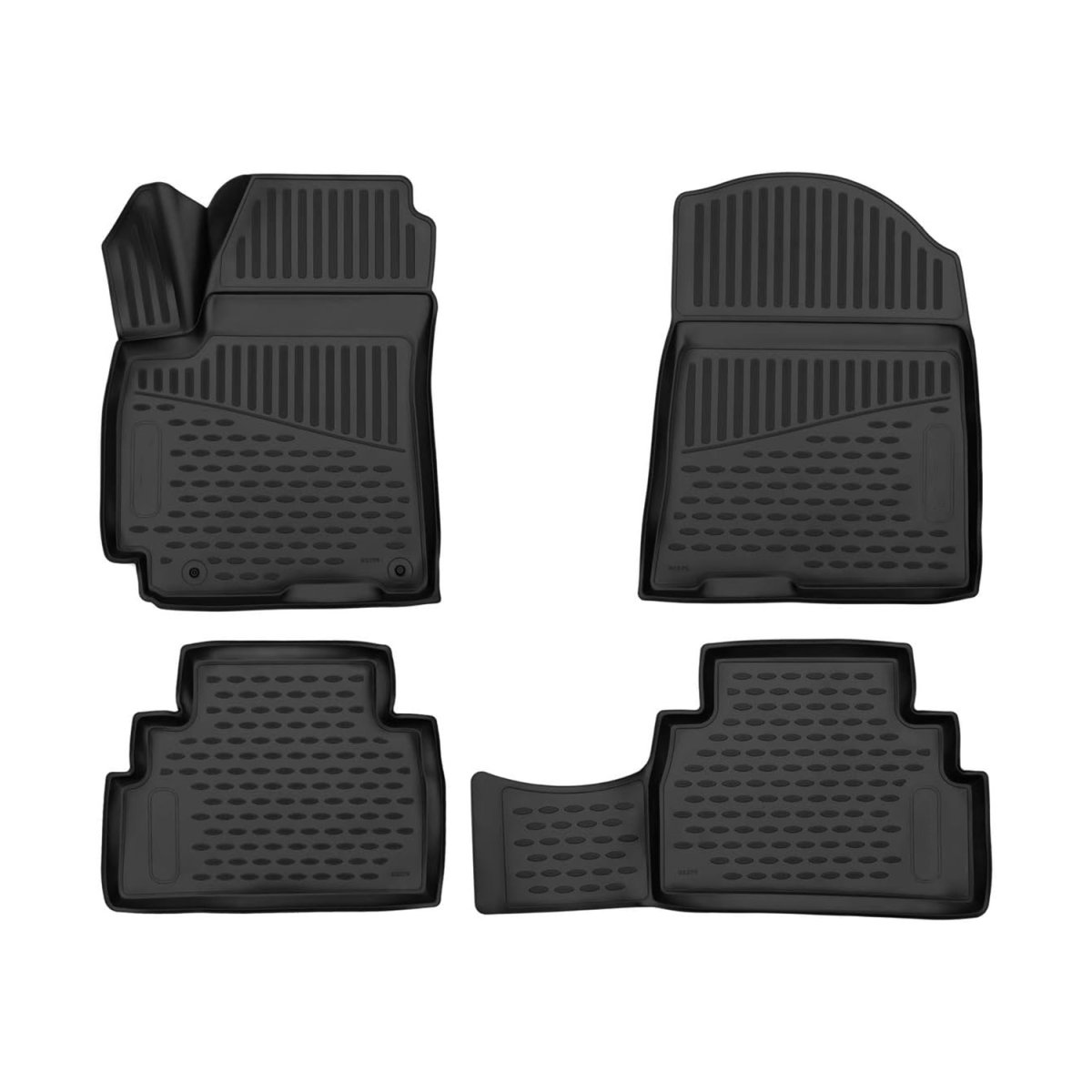 Kia Soul Floor Mats - Omac - Rubber TPE 4 Pcs - Black - 2020-2025